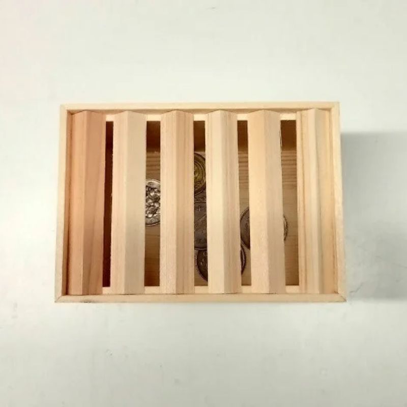 賽銭箱型の貯金箱 貯金箱 賽銭箱 貯金 お金 小銭 お札 硬貨 木製