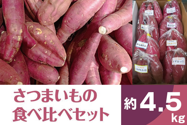 茨城県行方市のふるさと納税 BZ-18　【2024年11月より順次発送】2024年度産 いろんなさつまいも食べ比べセット 約4.5kg(5～8品種)
