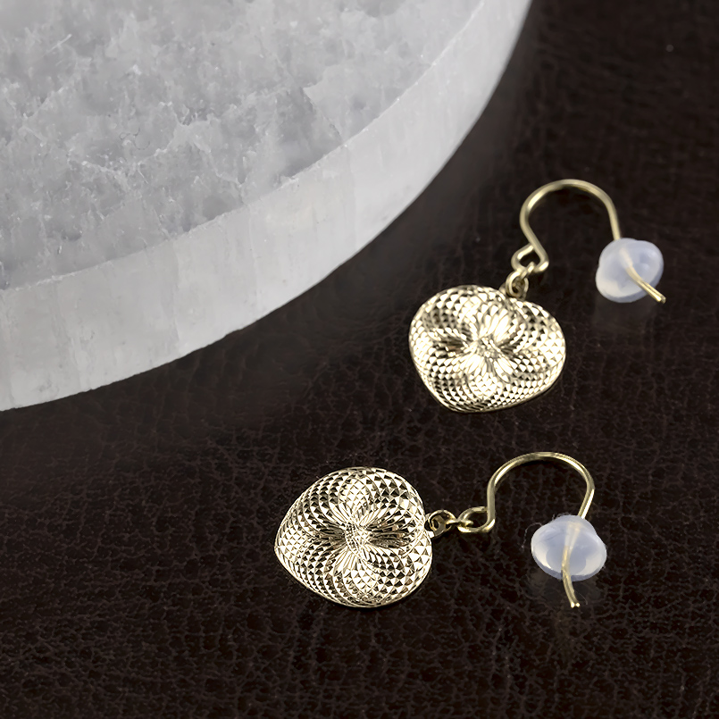 18金 ピアス 18k レディース ゴールド ハート フックピアス