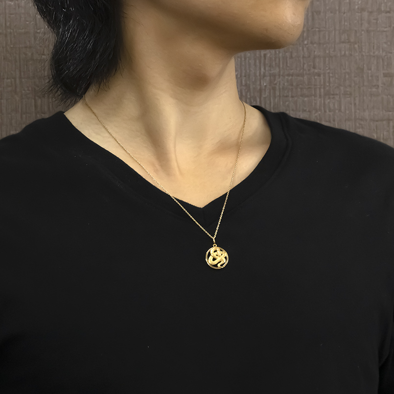 ヘビ 蛇 ペンダントトップ k10 スネーク ネックレス ダイヤ 10k