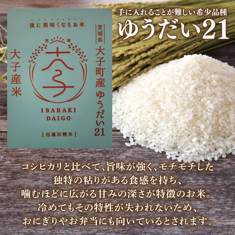 白米　精米　ゆうだい21 栃木県産2kg×2袋セット 大子産米 ゆうだい21 精米2kg（1kg×2袋）｜米 お米 精米