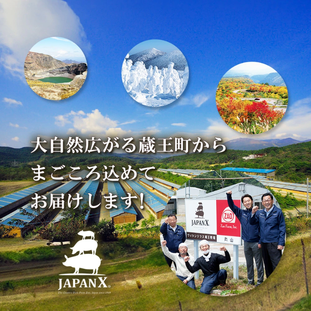 宮城県蔵王町のふるさと納税 JAPAN X 豚肩ロース2mmスライス/計2kg　【04301-0047】