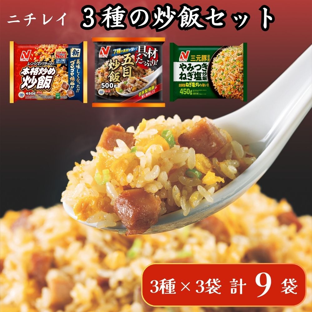ニチレイフーズ 3種の炒飯セット 3種計9袋 冷凍食品 冷凍チャーハン 船橋市