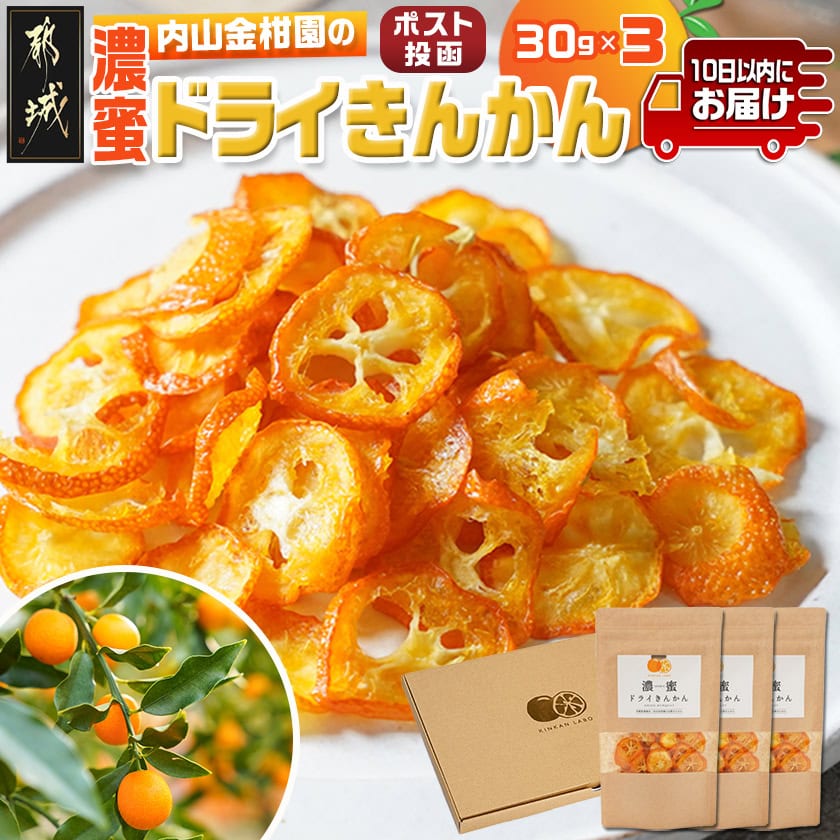 濃蜜ドライきんかん3パック※ポスト投函≪みやこんじょ特急便≫