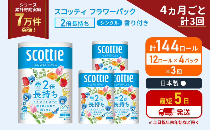定期便 トイレットペーパー シングル 2倍