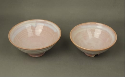 山口県萩市のふるさと納税 萩焼　萩紫夫婦飯碗　｜HG000618