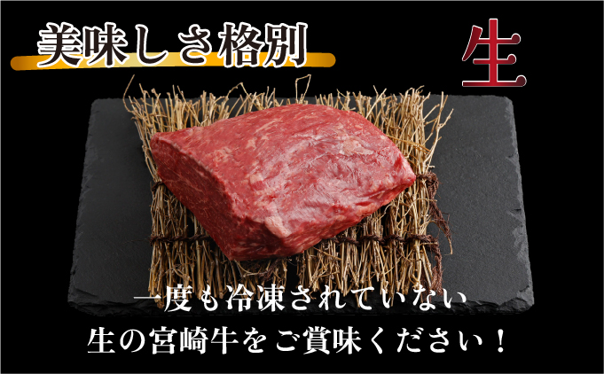 宮崎県串間市のふるさと納税 KU214 ＜冷蔵・真空包装＞A4等級以上！宮崎牛モモブロック(約600g)とろける旨み！【スーパーほりぐち】