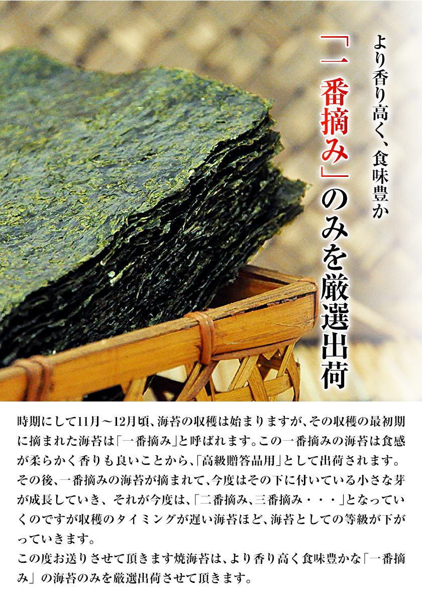 熊本県長洲町のふるさと納税 海苔 訳あり 一番摘み 有明海産 海苔 80枚 熊本県産（有明海産）全形40枚入り×2袋 小分け 《45日以内に出荷予定(土日祝除く)》