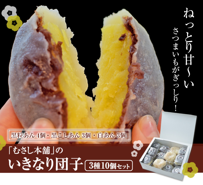むさし本舗のいきなり団子 10個入り 黒粒4個 黒こし3個 白あん3個 熊本県長洲町 60日以内に順次出荷 土日祝除く 熊本県長洲町 セゾンのふるさと納税 むさし本舗のいきなり団子 10個入り 黒粒4個 黒こし3個 白あん3個 熊本県長洲町 60日以内に順次出荷 土日祝除く 熊本県長洲町 セゾンのふるさと納税