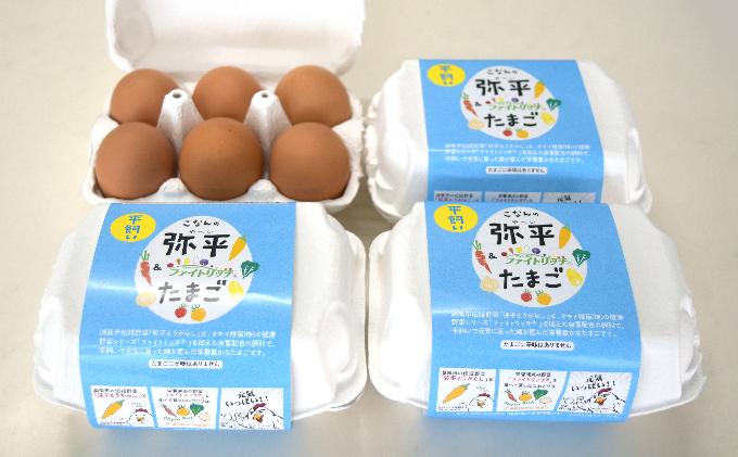 滋賀県湖南市のふるさと納税 平飼卵（弥平＆ファイトリッチ）24個　頒布コース(6か月） 湖南市野菜で育った鶏の栄養豊富な卵