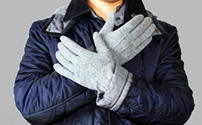 香川県東かがわ市のふるさと納税 “オリーブの恵みシリーズ” 冬保湿手袋紳士