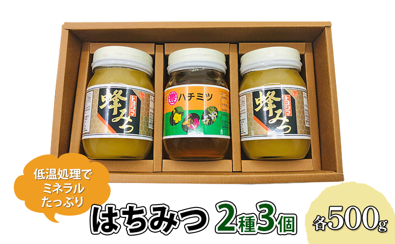 福岡県朝倉市のふるさと納税 はちみつ セット 2種 レンゲブレンド 500g×2個 野山のハチミツ 500g×1個 詰め合わせ 食べ比べ 蜂蜜 ハチミツ
