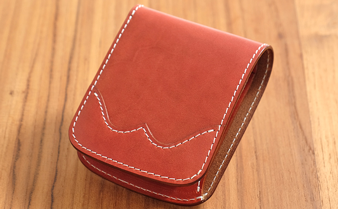 牛革ハーフウォレット（二つ折り財布）ブラウン|レザーショップLEADS