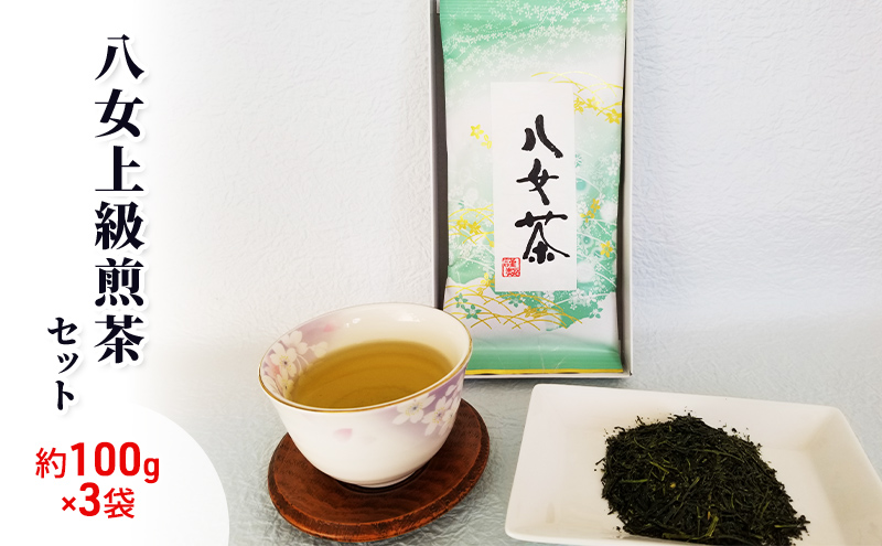 福岡県朝倉市のふるさと納税 お茶 八女茶 約100g×3袋 緑茶 茶葉 上級 煎茶 星野茶