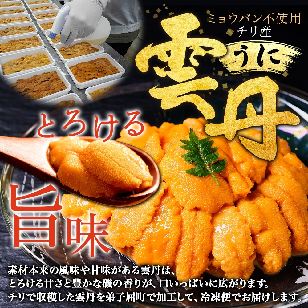 1725. ウニ チリ産 冷凍 100g×2個 いくら 200g 二色丼 雲丹うに イクラ 海鮮 期間限定 数量限定 送料無料 北海道  弟子屈町|加藤水産