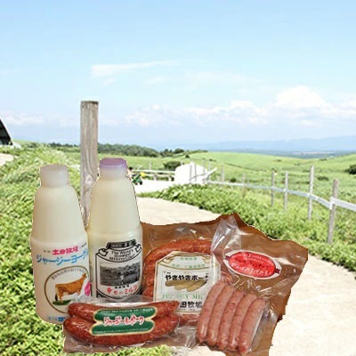 秋田県にかほ市のふるさと納税 ジャージー牛製品＆ソーセージ詰合せ「ジャージーカントリー」(牛乳 飲むヨーグルト ソーセージ 詰め合わせ セット)