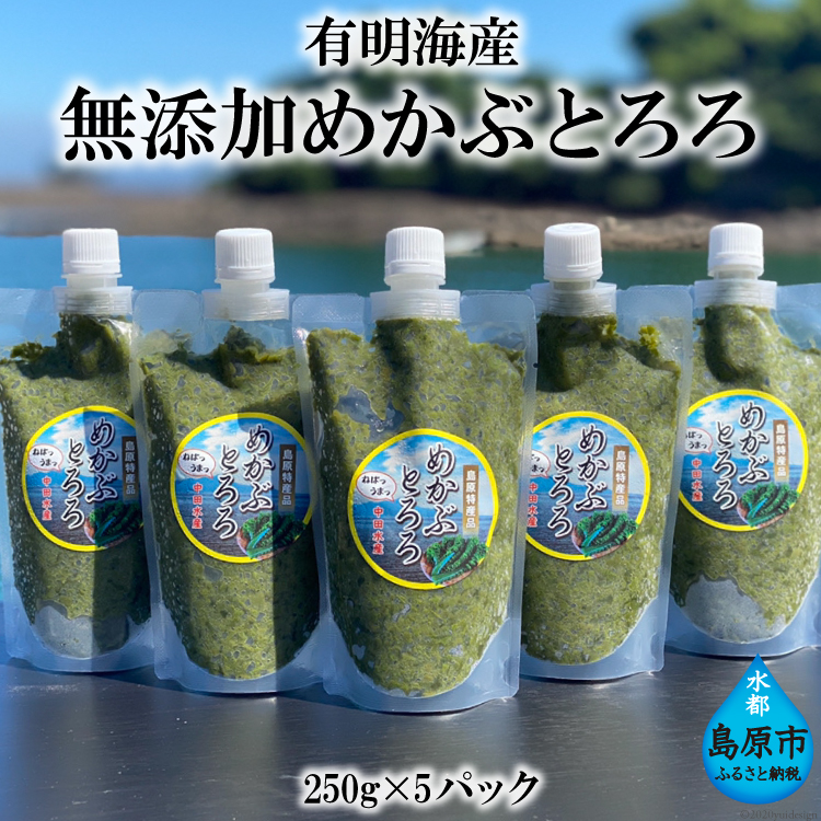 AE140有明海産 無添加めかぶとろろ（250g×5パック）（長崎県島原