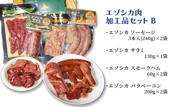 北海道南富良野町のふるさと納税 エゾシカ肉加工品セットB