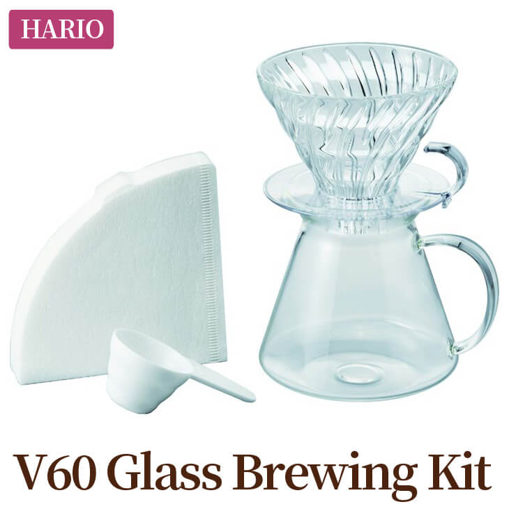 HARIO V60 ガラスのコーヒードリッパーセット「V60 Glass Brewing Kit」[S-VGBK-02-T]|ハリオ 耐熱 ガラス 器 キッチン 日用品 キッチン用品 日本製 おしゃれ かわいい コーヒー ドリッパー ドリップ_BE29