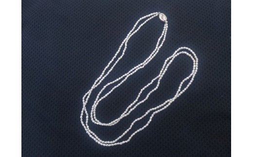 W-13けし2連ネックレス(国産あこや本真珠）