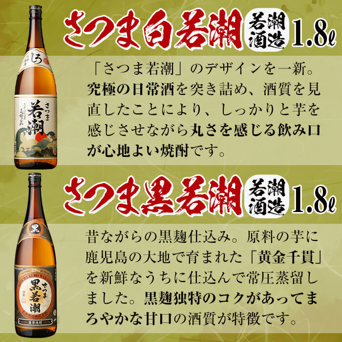 志布志焼酎「大きな志」若潮セット 1.8L×計4本 c1-010 / 鹿児島県