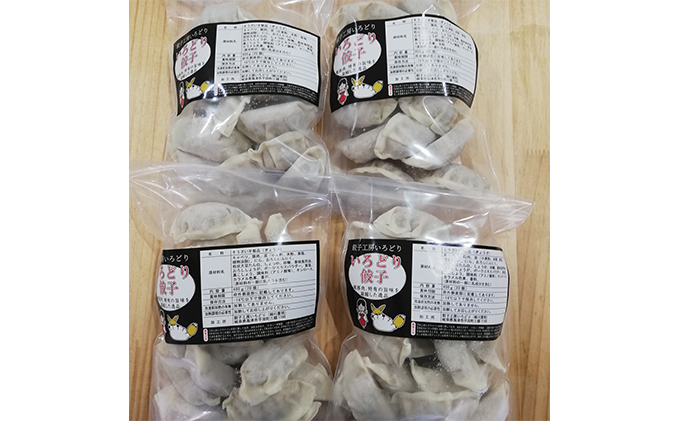 岐阜県海津市のふるさと納税 黒豚の特選肉餃子！いろどり餃子80個セット