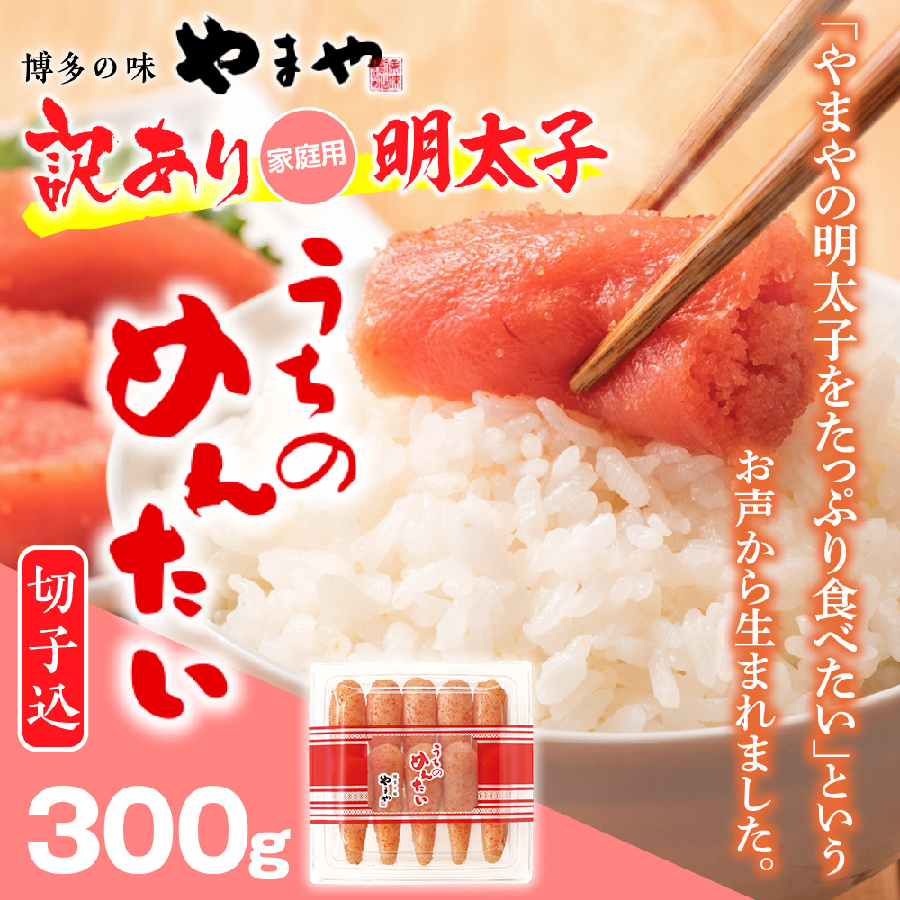 福岡県篠栗町のふるさと納税 AZ005 ＜ご家庭用明太子＞やまや　うちのめんたい切子込　300g