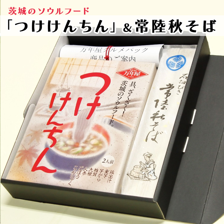 【茨城県大洗町】つけけんちん そば 2人前セット 常陸 秋そば 茨城 郷土料理 蕎麦 けんちん汁