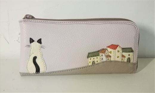 ふるさと納税 財布 山梨県 富士河口湖町 「鞄工房　香」ポピー柄ファスナー財布グリーン 鞄工房 香」ポピー柄ファスナー財布グリーン - 山梨県富士河口湖