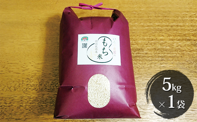 愛知県日進市のふるさと納税 特別栽培米　日進市産もち米　5kg×1