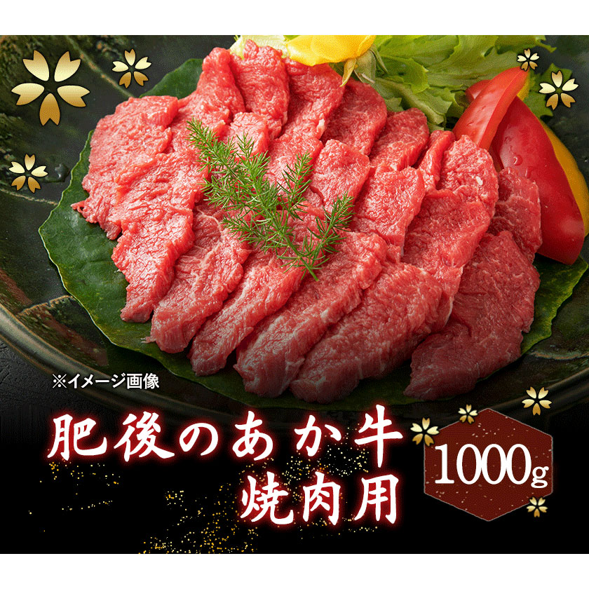 肥後のあか牛 焼き肉用1000g 御船屋 熊本県御船町 《90日以内に順次出荷(土日祝除く)》 送料無料 / 熊本県御船町 | セゾンのふるさと納税