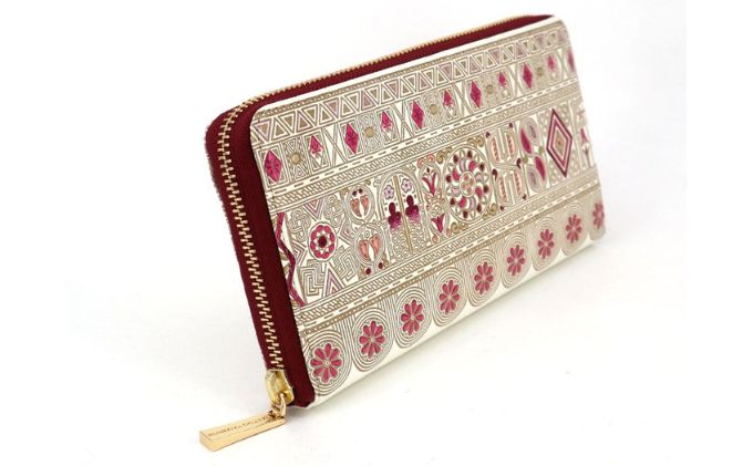 文庫屋大関】 大容量 ぐるっとファスナーの長財布 アポロン＜ピンク