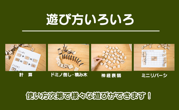 宮崎県日南市のふるさと納税 C2-192 木の温もりある脳トレ玩具(おもちゃ)「数字パズル」