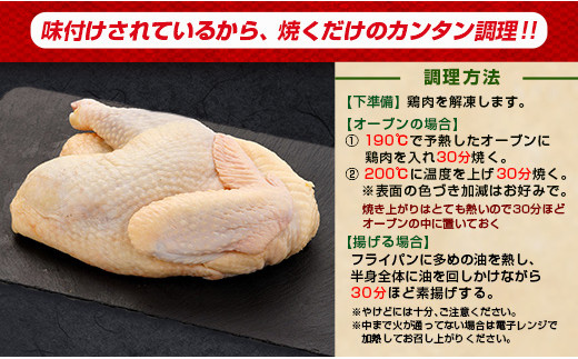 宮崎県日南市のふるさと納税 A52-20 ≪塩にんにく味付き≫みやざき地頭鶏（半身）約800g