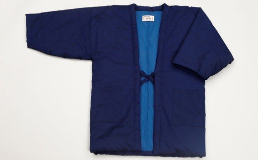ふるさと納税 服 福岡県 大木町 久留米はんてん　紳士紬はんてん　フリーサイズ（紺）　BA007 久留米はんてん 紳士紬はんてん フリーサイズ（紺） BA007