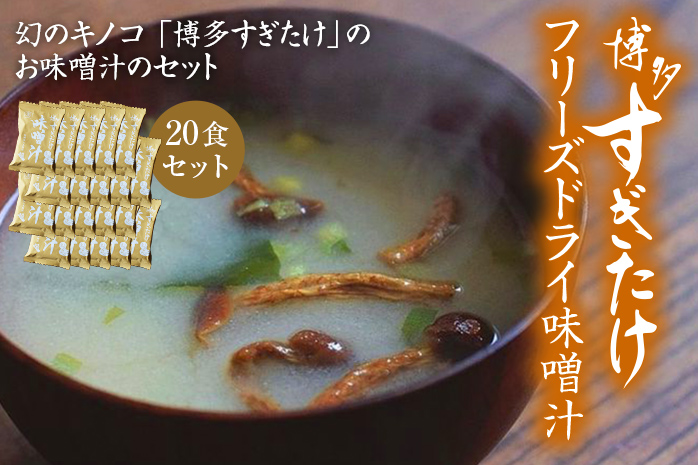 博多すぎたけ　フリーズドライ味噌汁（20食セット）　セゾンのふるさと納税　AU01　福岡県大木町