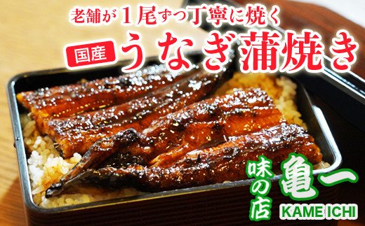 【愛媛県愛南町】老舗亀一の手焼きうなぎ蒲焼(約120g×1本)