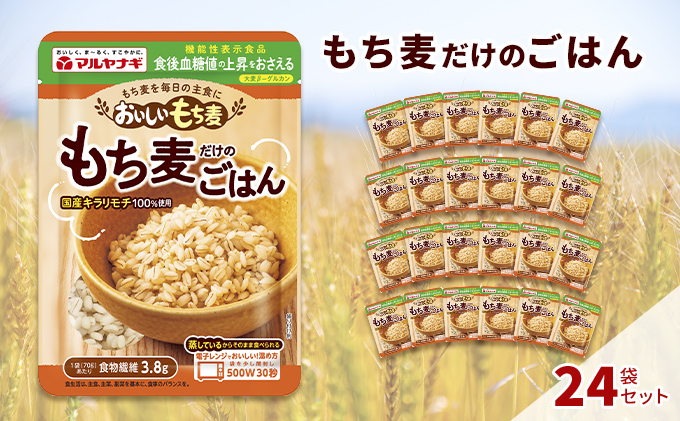 兵庫県加東市のふるさと納税 国産蒸しもち麦24袋セット