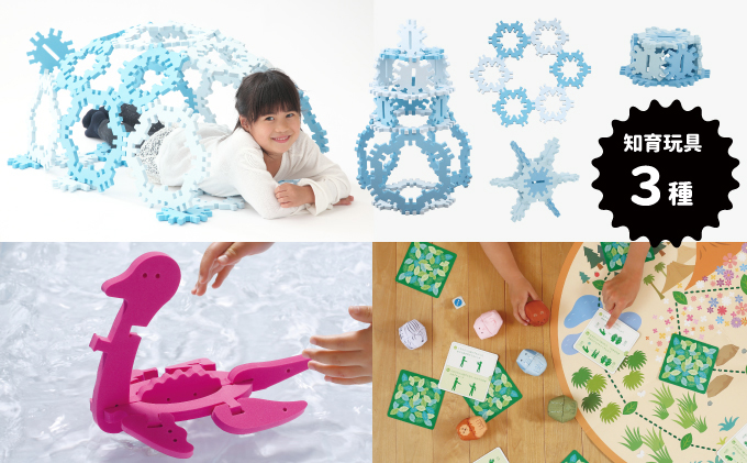 静岡県浜松市のふるさと納税 家族で遊べる知育玩具３種(雪・首長竜)