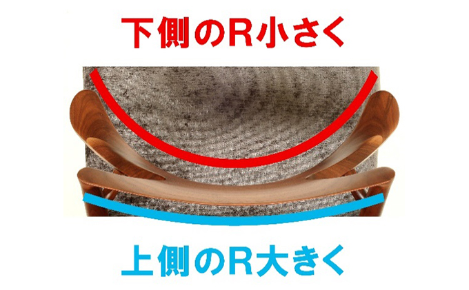 【静岡県藤枝市】起立木工 RADIUSダイニングチェア ブラックウォールナット/布張り肘付椅子