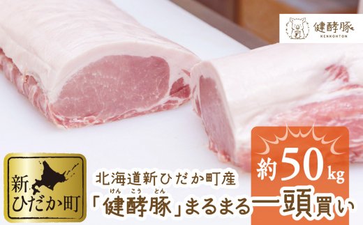 北海道産 健酵豚 まるまる 一頭買い 計 約50kg