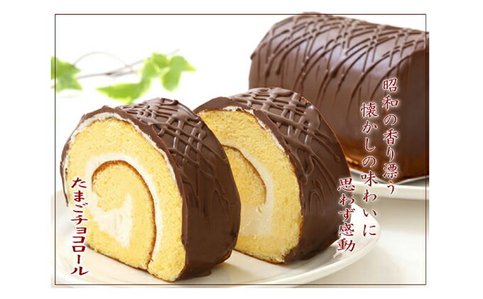 北海道新ひだか町のふるさと納税 見た目も味も昭和レトロ　懐かしチョコロールケーキのペアセット