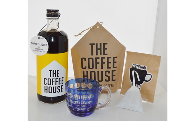 すみだ珈琲 オリジナル 江戸切子カップ + THE COFFEE HOUSE シリーズ 詰合せ  飲料類 コーヒー 珈琲 食器 