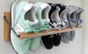 Sneaker wall スニーカーウォール  SW-680TM タモ（おおよそ3足収納 タモ無垢材 壁掛け 木製 シューズラック スリッパラック）【配達不可：沖縄・離島】 雑貨 日用品 家具 