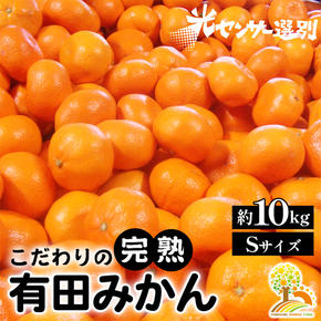 ＼光センサー選別／完熟有田みかんSサイズ　約10kg 有機質肥料100%
※2024年11月中旬頃より順次発送予定
※沖縄・離島への配送不可