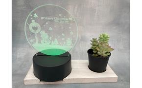 クリスマス　カラフルタッチ2個セット（MerryChristmas雪だるまとツリー） ｜ インテリア 季節用品 季節もの クリスマスグッズ 飾り 小物 光る LED 色が変わる 6色 電池式 USB式 兼用タイプ ※離島への配送不可 ※2025年12月中旬～12月下旬頃に順次発送予定