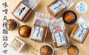 味噌5種類詰合せ 各1kg 合計5kg ｜特上白みそ 粒みそ 浮糀みそ 麦みそ 合せみそ 【味噌 ミソ みそ 味噌汁 味噌セット みそセット お味噌詰め合わせ おみそ詰め合わせ 調味料 手作りみそ 手作り調味料】