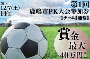 第１回鹿嶋市ＰＫ大会 【通常】参加券【サッカー イベント アクティビティ チーム トーナメント 茨城県 スポーツ】（KDE-2）