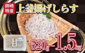 釜揚げ しらす プレミアム 520g～1.5kg (130g×4～12パック) 小分け 減塩 無添加 無着色 冷凍 愛知県 南知多町 ご飯 ごはん 丼 料理 シラス 国産 カネ成 人気 おすすめ