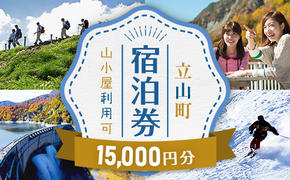 立山町 宿泊施設 宿泊券 15,000円分 (寄附額 50,000円) 宿泊チケット 宿泊 宿 山小屋 山荘 旅 旅行 観光 レジャー チケット 登山 トレッキング アルペンルート 山岳観光 立山観光 立山黒部観光 F6T-708